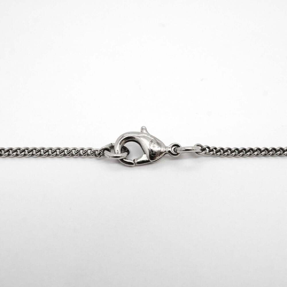 CHANEL Authentic Silver Logo Necklace - Picture 4 of 7